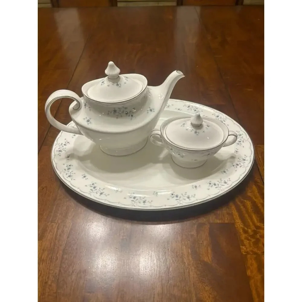 RARE!! Royal Daulton Cotillion VTG Full Tea Serving Set Fine Bone China